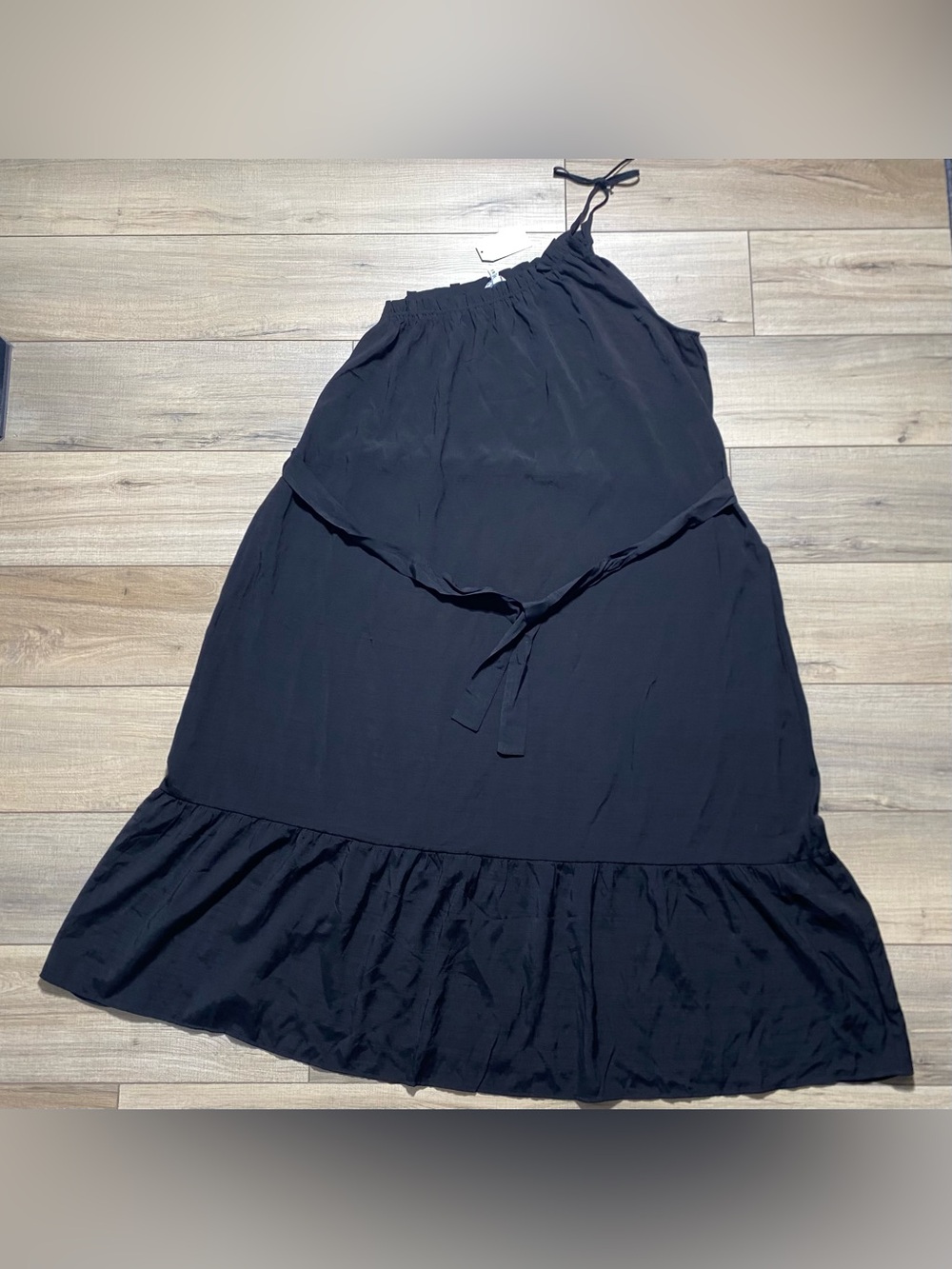 Time And Tru Womens One Shoulder Maxi Dress Size XXL (20) Black Soot